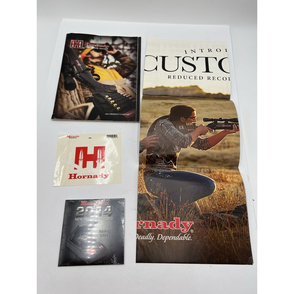 Hornady 2014 Product Catalog DVD Team Hornady Decal Poster Advertising Lot